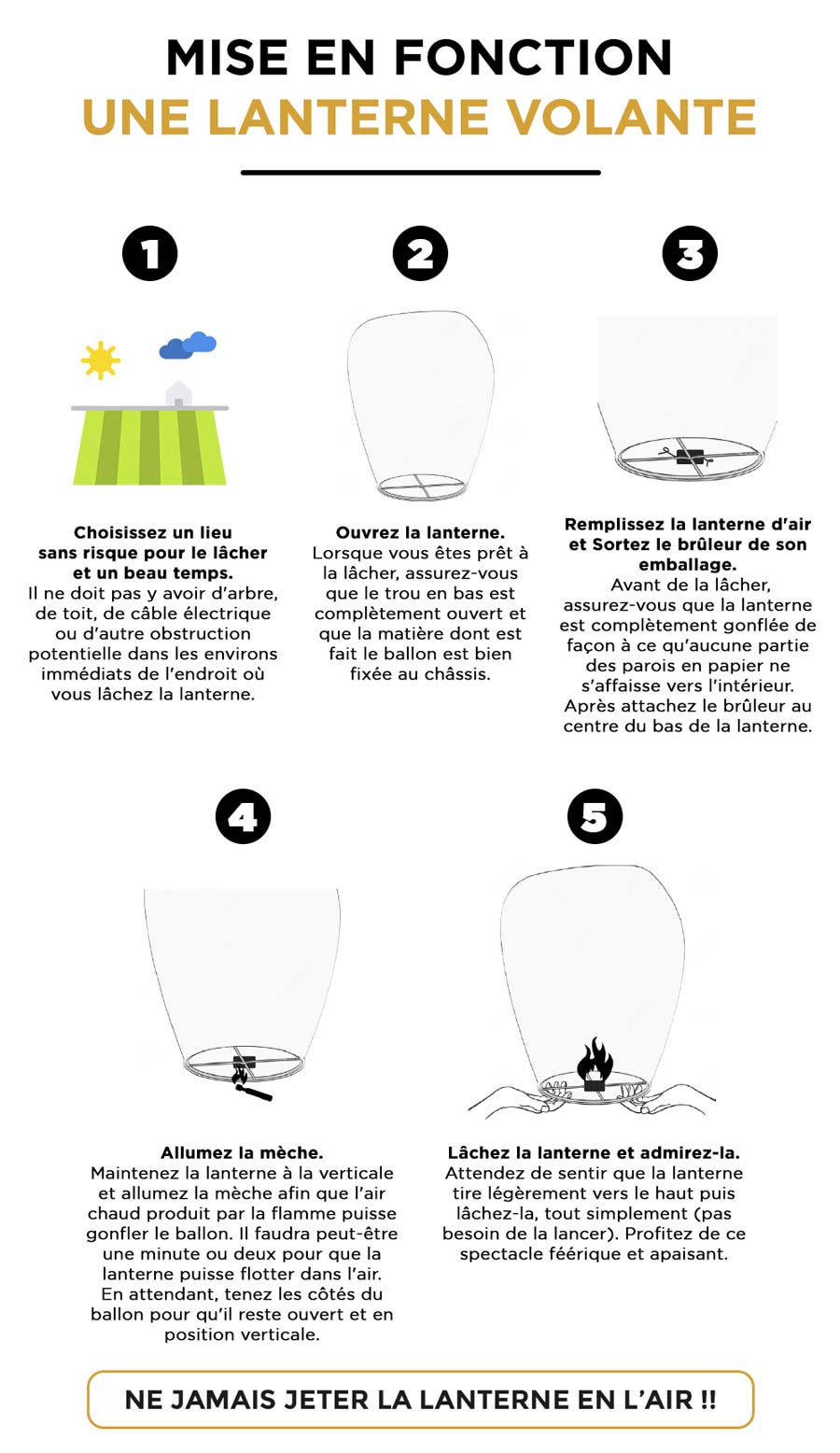 Lanternes volantes ECO bio – 100% biodégradables 