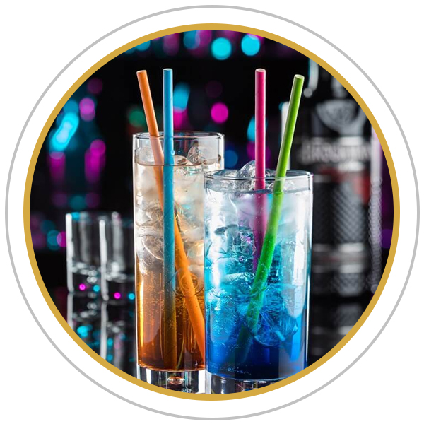 Pailles à boire en plastique jetables, 100 pièces, multicolore rayé coude  pailles à boissons, mariage fête d'anniversaire Bar fournitures pour  boissons - AliExpress
