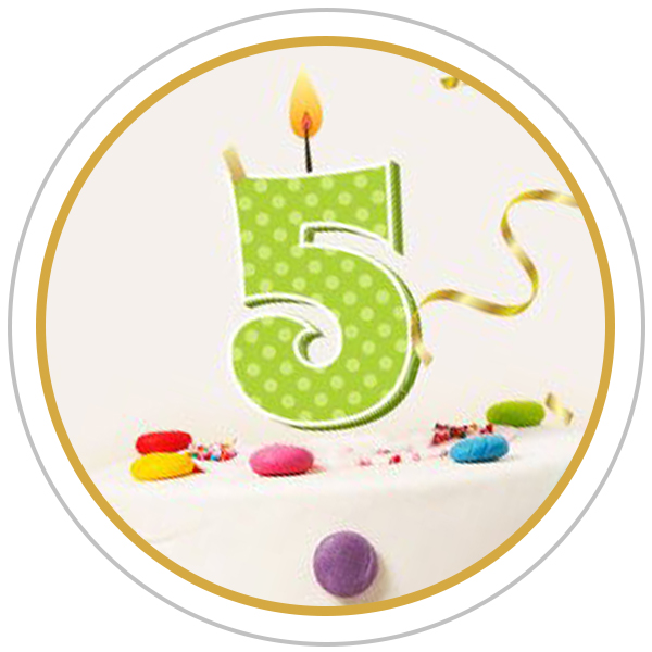 5 years birthday decoration