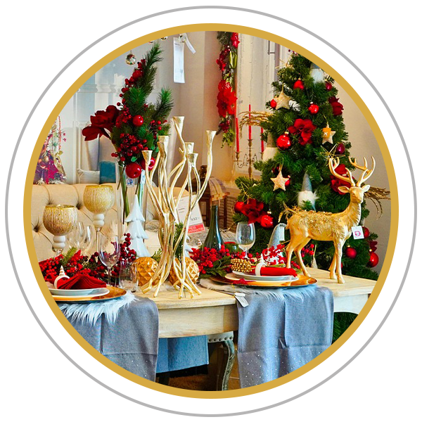 Kersttafel decoratie