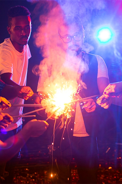 Feux d'artifice d'intérieur