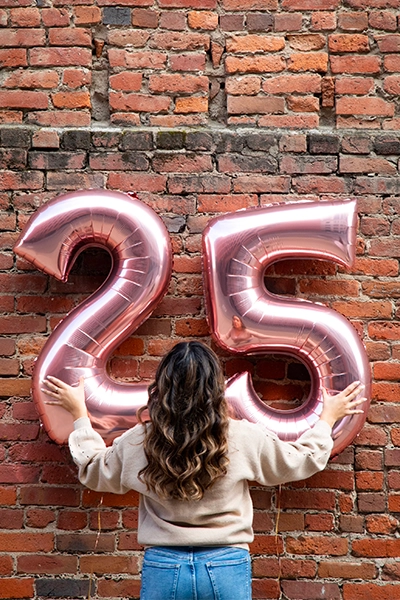 Ballons chiffres rose