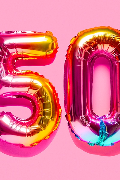 Ballon chiffres arc-en-ciel