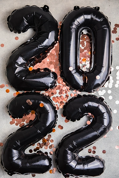 Ballons chiffres noir