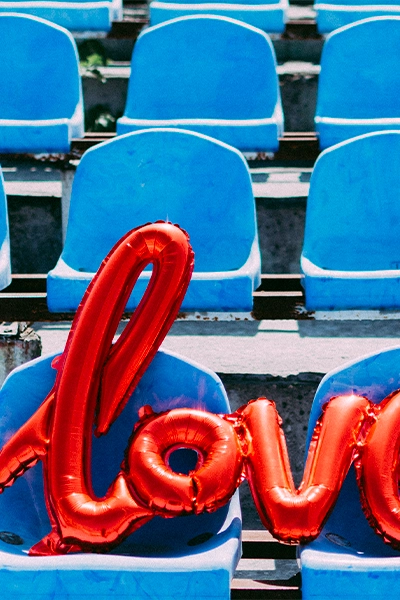 Ballons lettres rouge