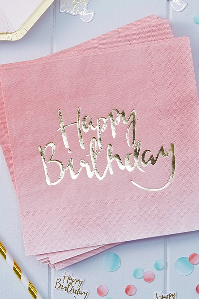 Serviettes anniversaire