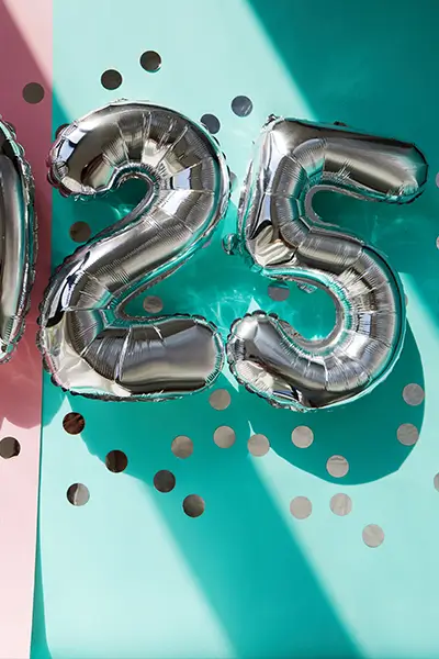 Ballons chiffres blanc