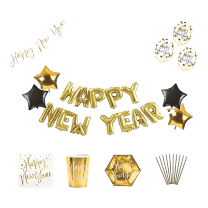 KIT VIP COMPLETO ORO HAPPY NEW YEAR
