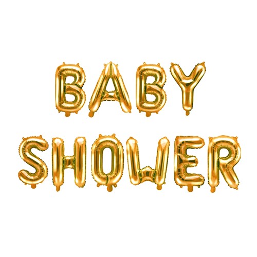 Globos Letra Baby Shower Dorado 35cm