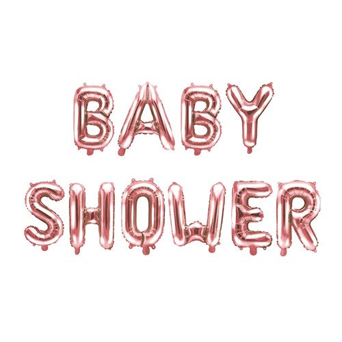 Baby Shower Lettera Palloncini Oro Rosa 35cm
