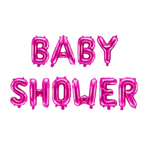 Balloner bogstaver Baby Shower Pink 35cm