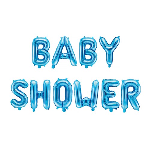 Globos Letra Baby Shower Azul 35cm