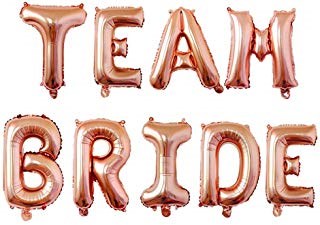 Lettera Balloons TEAM BRIDE Pink Gold