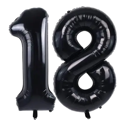 Ball Chiffre 18 years aluminium Black 102cm