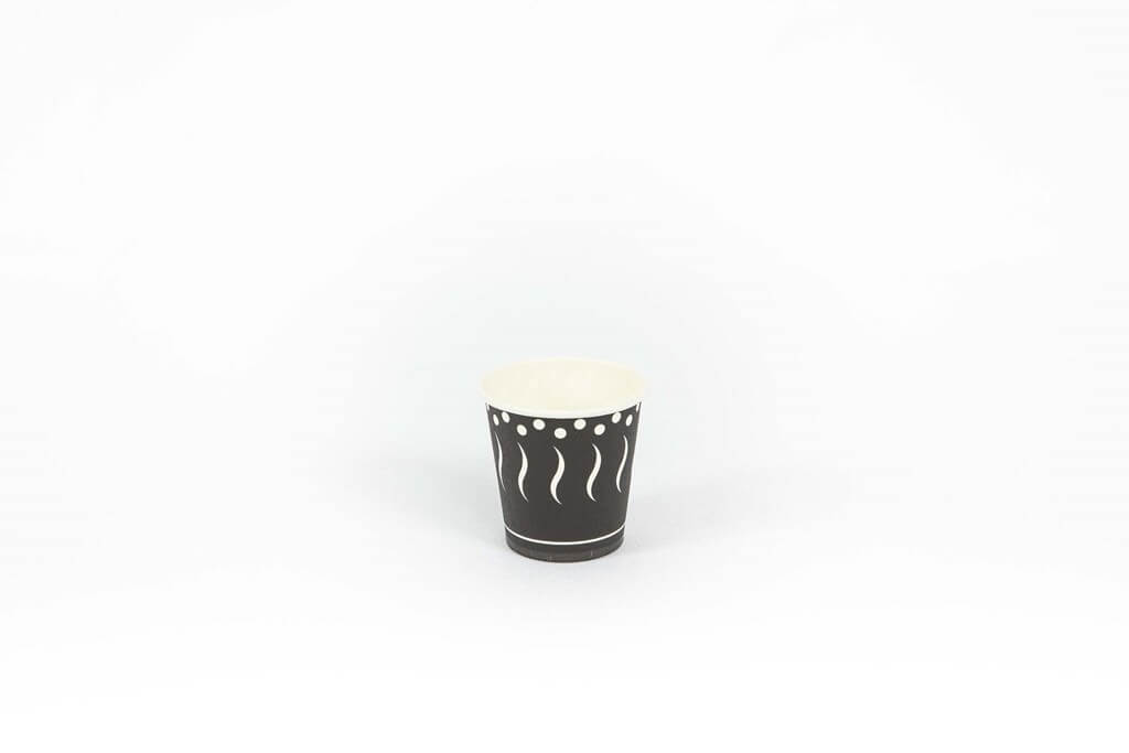 Gobelet en Carton Noir à motifs 9cl (3oz) - 50 Unités