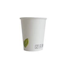 Gobelet Carton Blanc à motif Feuille - 36cl (12oz) 50 Unités