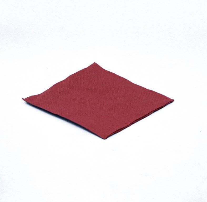 Serviette Micro Point Bordeaux - 20x20cm - 100 Unités