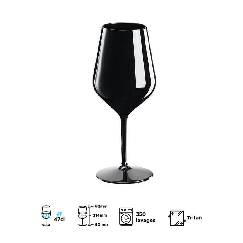 Verre à Vin "Wine Cocktail" en Tritan Noir 47cl