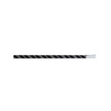 Paille Cuillère rayure Noir/Blanc - Ø8mm 20cm - 100 unités