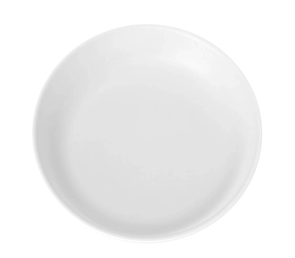 Lot de 12 assiettes plates 27 cm en porcelaine blanche pas cher 