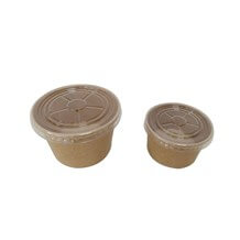 Couvercle Plat pour Pot en PET 18/24cl (6/8oz) - 50 Unités