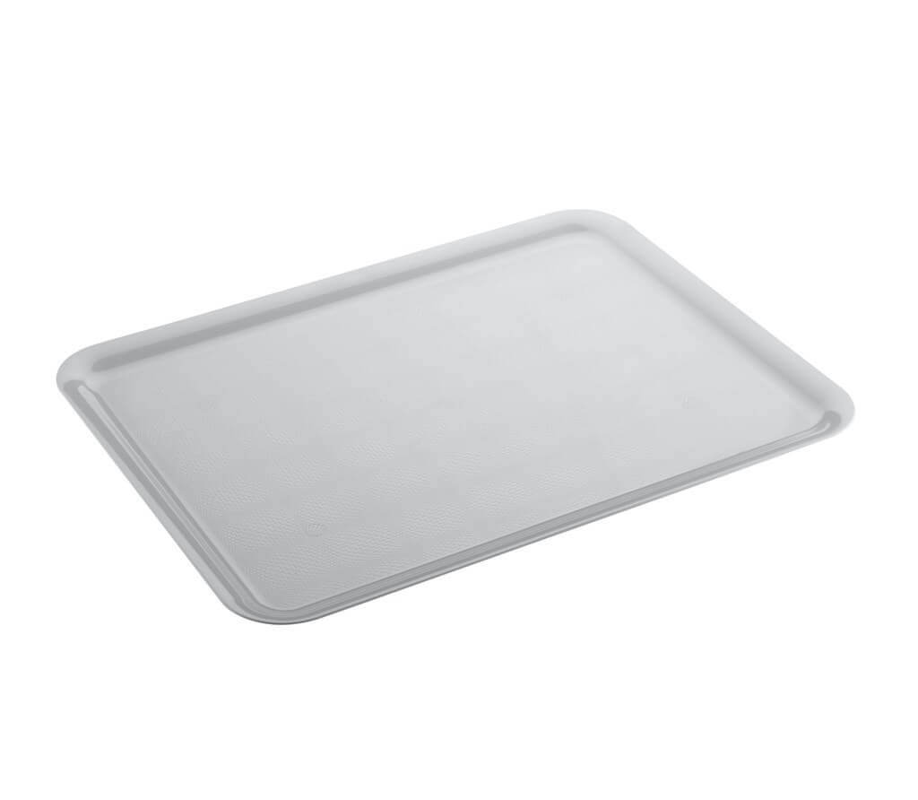 PLATEAU RECTANGULAIRE - BLANC - 50x37CM - POLYSTRYENE 