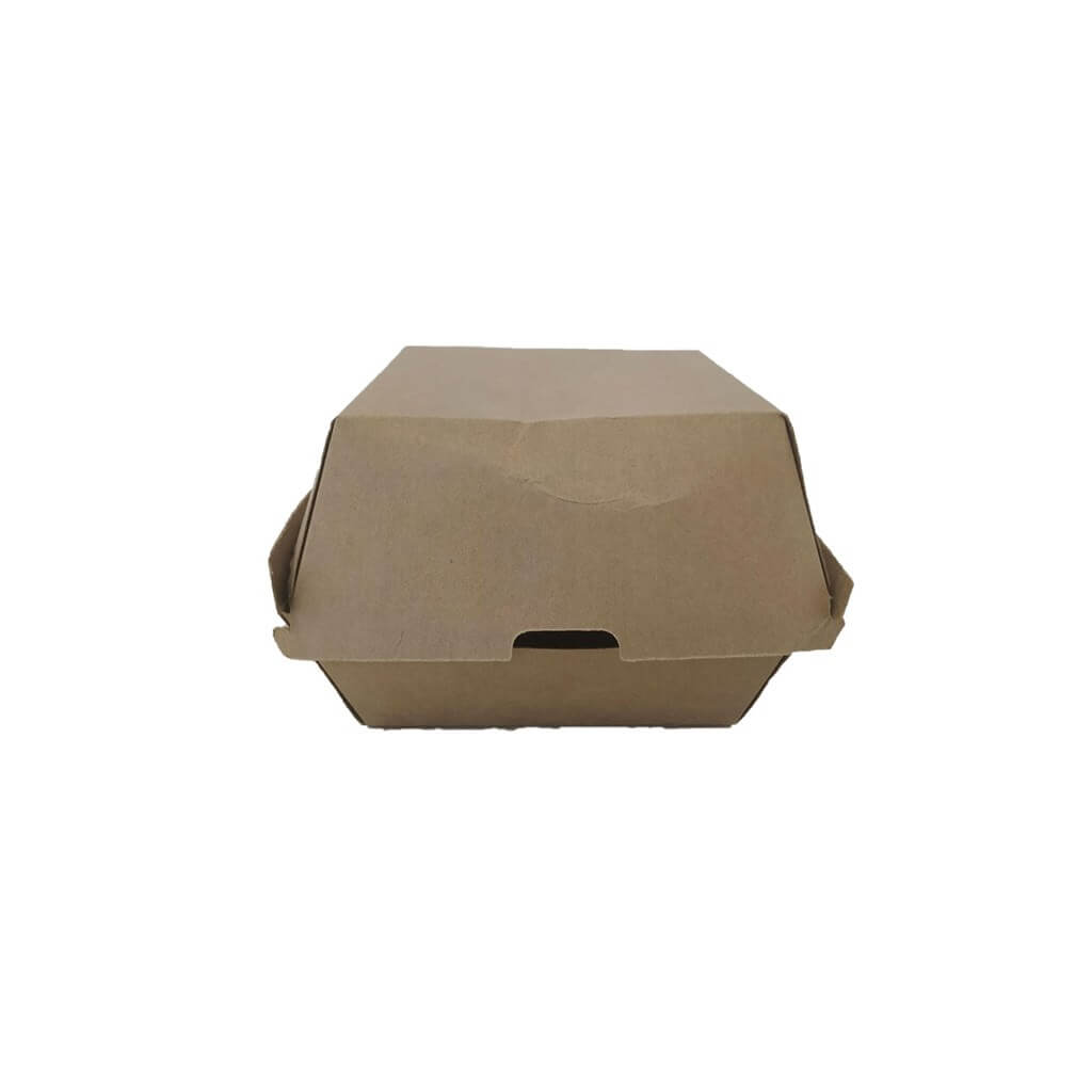 Boite à Hamburger en Carton Kraft - 165x160x105mm- 50 Unités