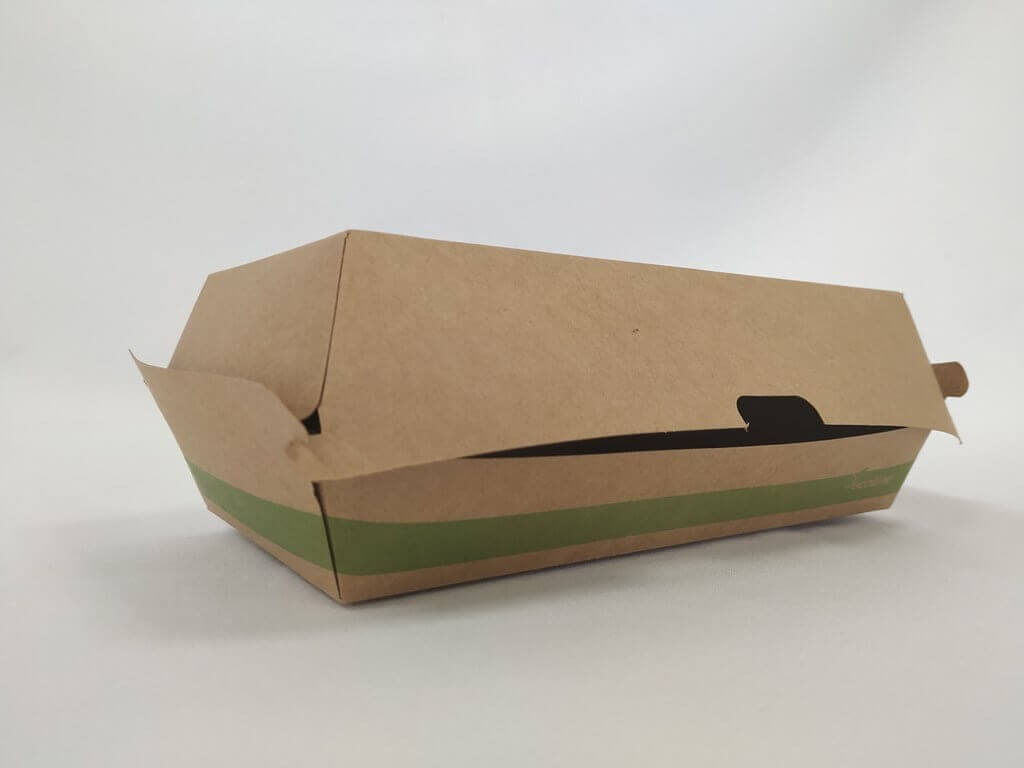 Boite à Hot-Dog en Carton Kraft - 225x125x56mm - 50 Unités