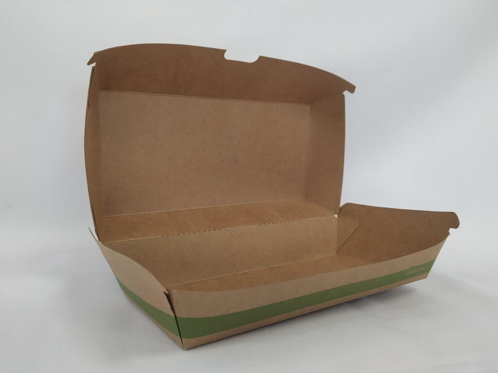 Boite à Hot-Dog en Carton Kraft - 225x125x56mm - 50 Unités