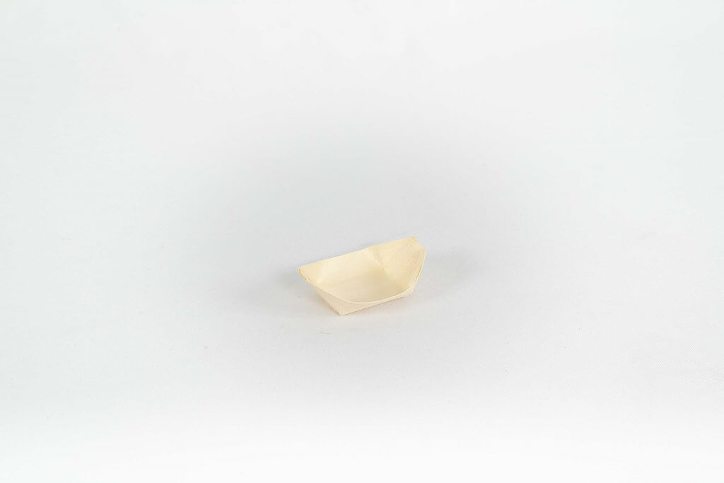 Panière en forme de Bateau en Bois - 9cm - 100 Unités