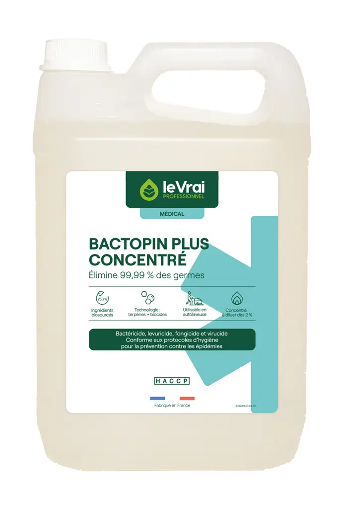 Détergent/Désinfectant Bactopin+ Concentré 5 Litres