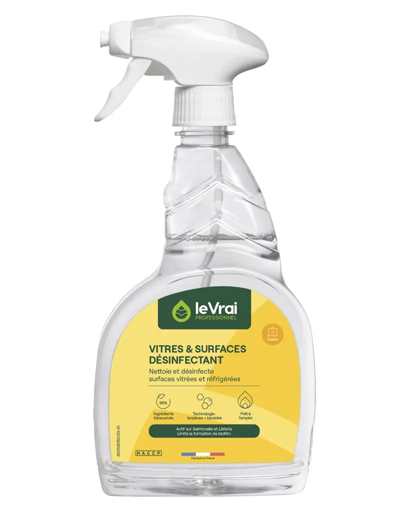 Désinfectant Vitre & Surfaces Le Vrai Professionnel 750ml