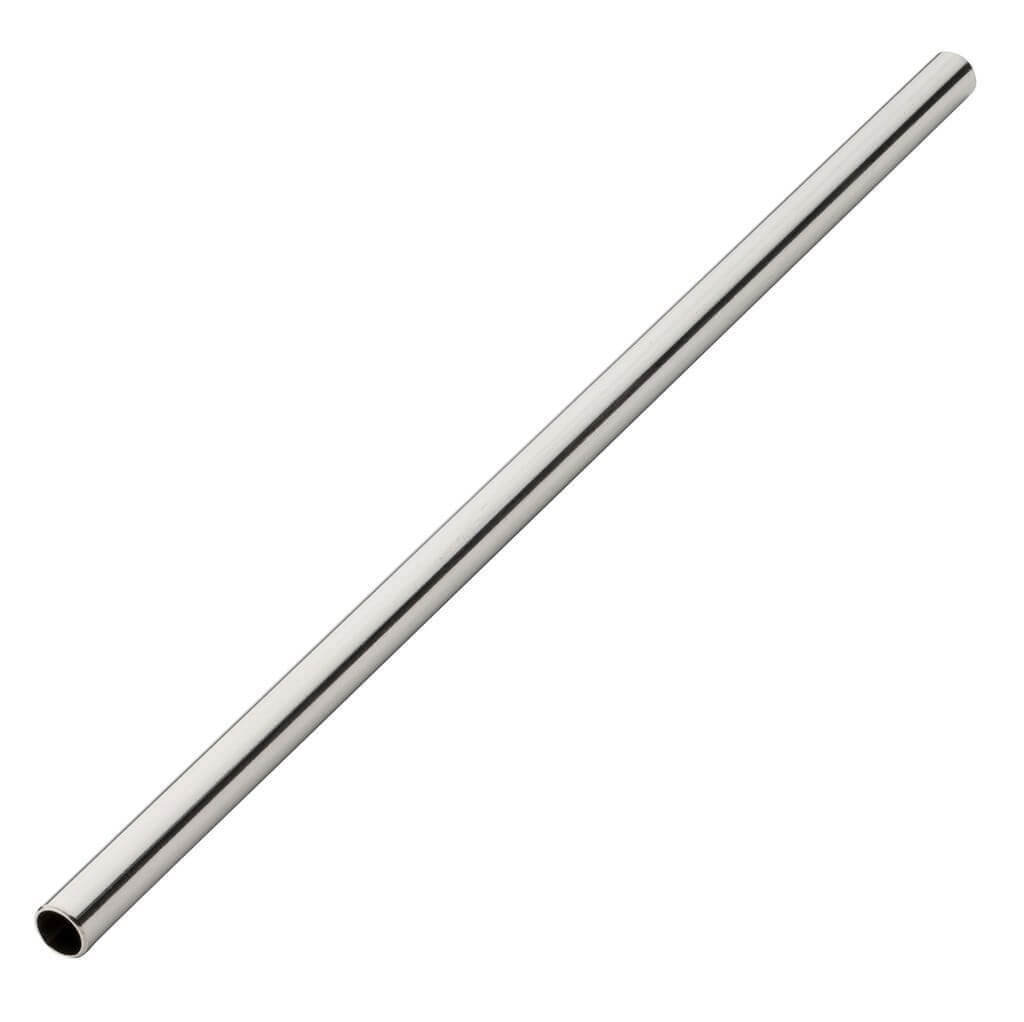 PAILLE EN INOX ARGENT -  21,5CM /ø6MM - 12 UNITÉS