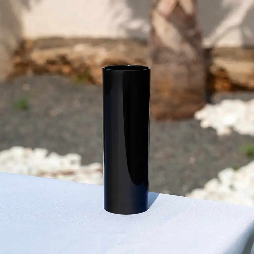 verre tube incassable noir 22 cl