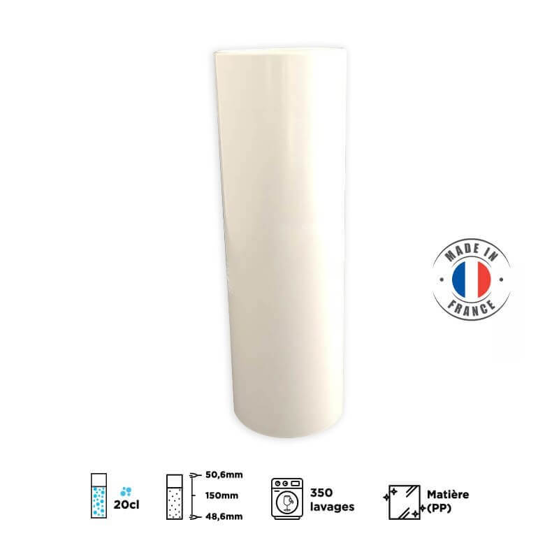 Verre Tube Incassable Blanc - 22cl