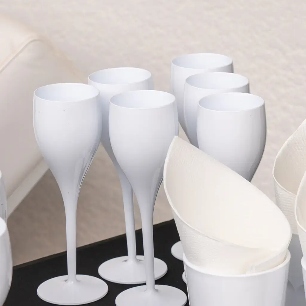 flute a champagne incassable blanche 12cl