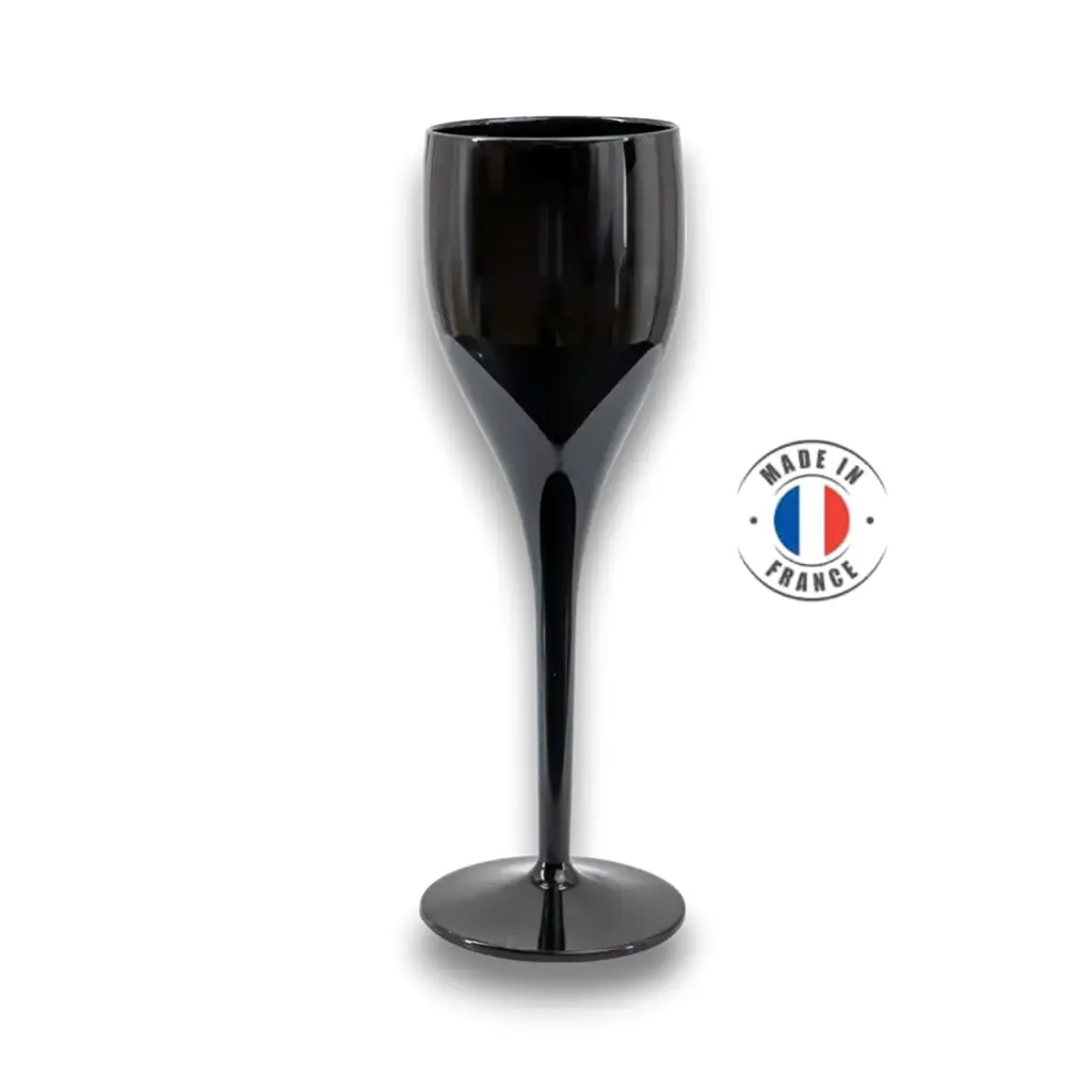 flute a champagne incassable noire 12cl