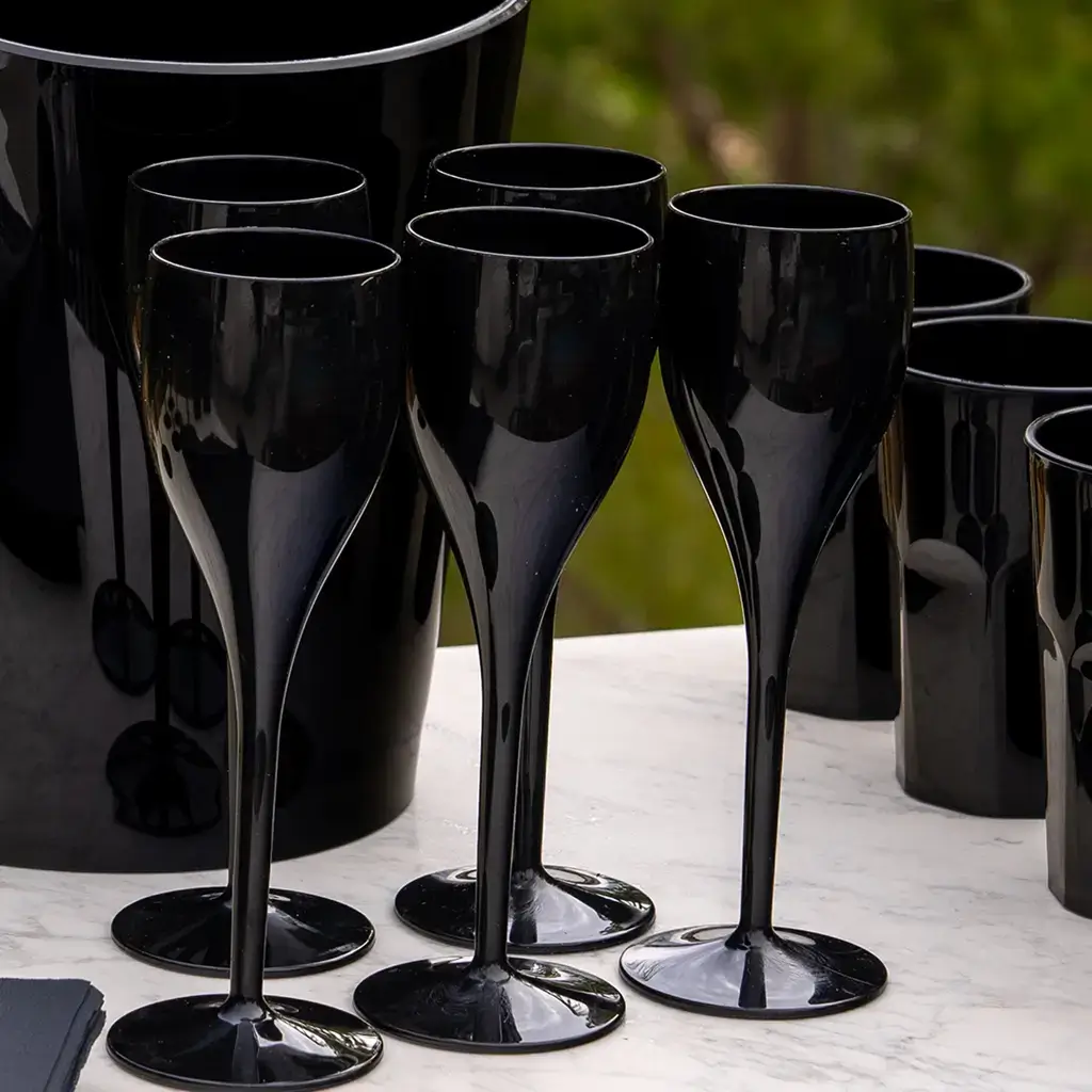 flute a champagne incassable noire 12cl