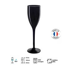 Flute à Champagne Noire 12cl