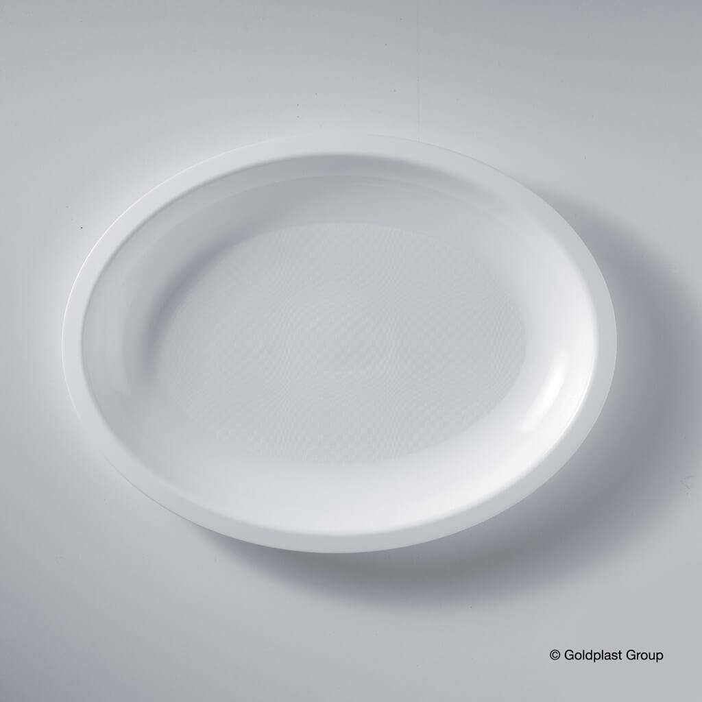 Assiette Ovale Blanche - 25.5x19cm - lot de 25