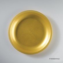 Assiette Plate Or - 22.5cm - lot de 25