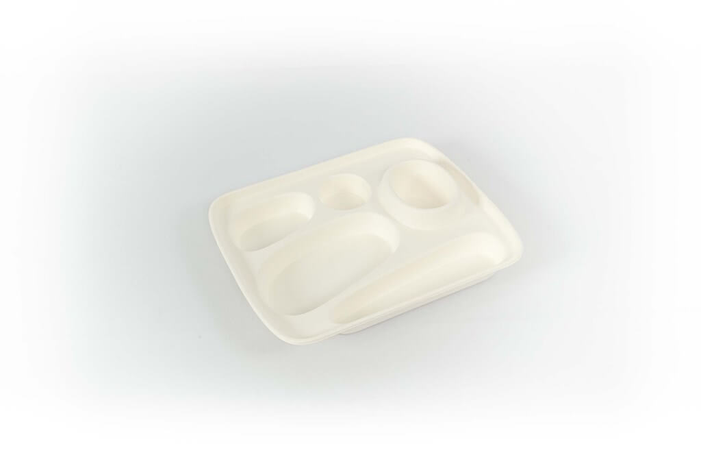 Plateau pour Repas en Canne à Sucre - 305x253mm - 15 unités