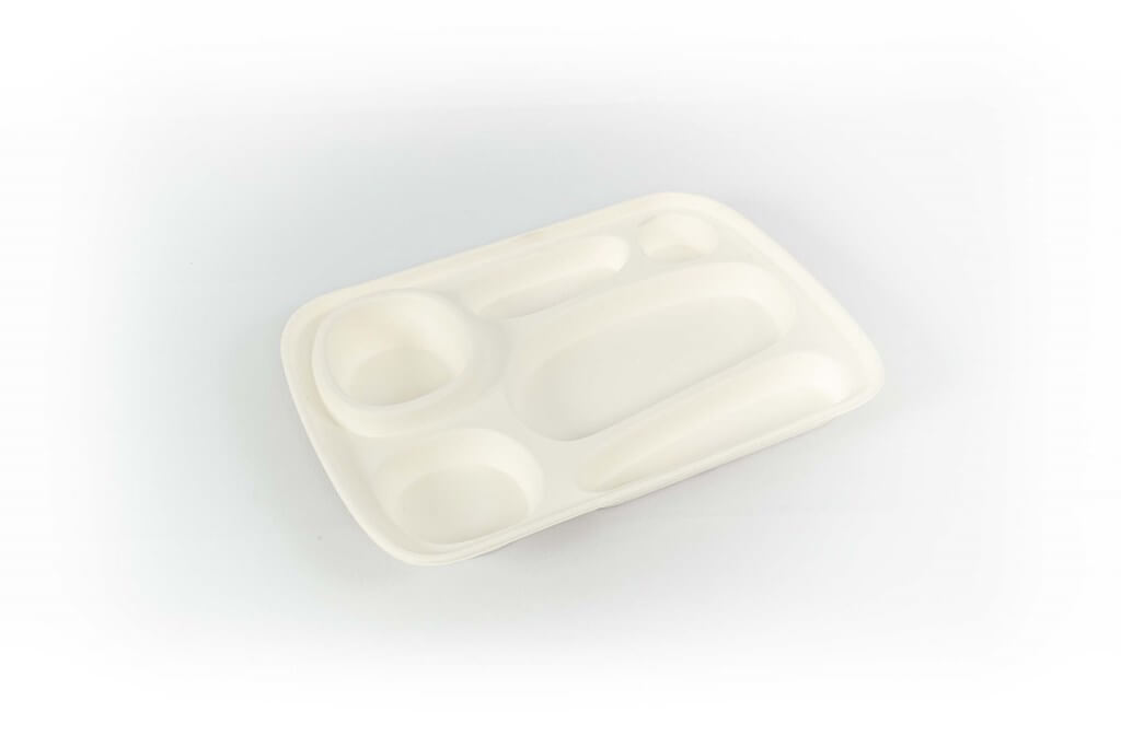 Plateau pour Repas en Canne à Sucre - 393x282mm - 15 unités