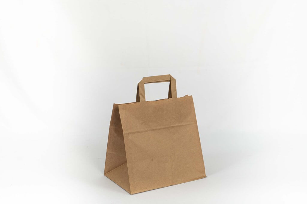 Sac en Papier avec poignée Kraft - 280x290+170mm - 50 Unités