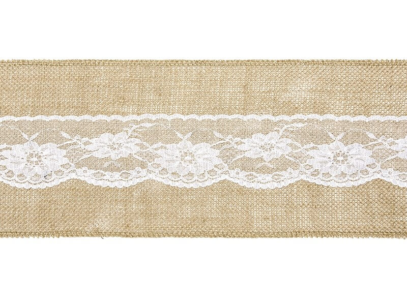 Ceinture de chaise + Dentelle en Toile de Jute - 2,75 mètres