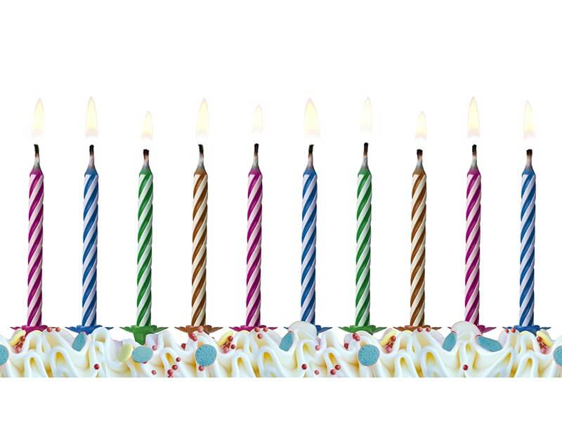 10 bougies anniversaire Magic - Happy Family