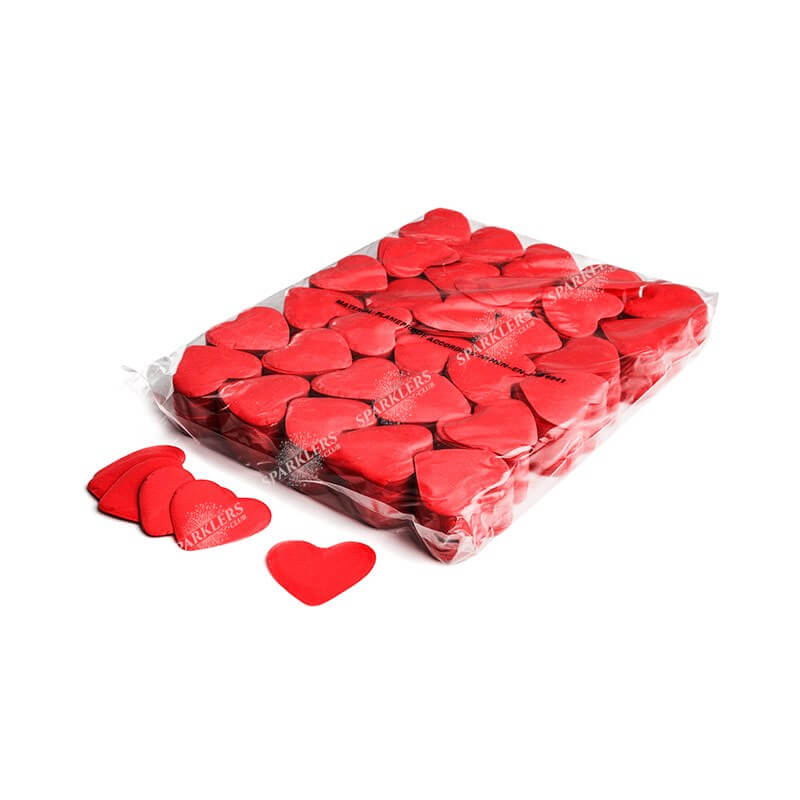 Sac 1KG confettis coeur rouge Magic FX