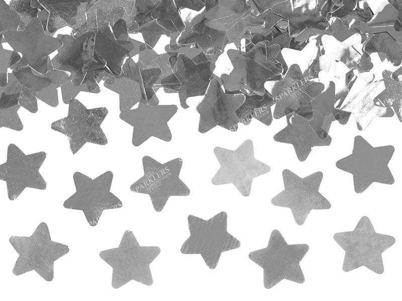 Canons confettis 80CM étoile argent