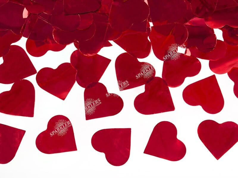Canon confettis 40cm coeur rouge