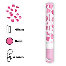 Canon confettis 40cm pétales roses couleur rose